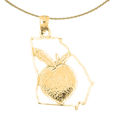 Sterling Silver Georgia Pendant (Rhodium or Yellow Gold-plated)