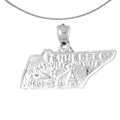 Sterling Silver California Pendant (Rhodium or Yellow Gold-plated)