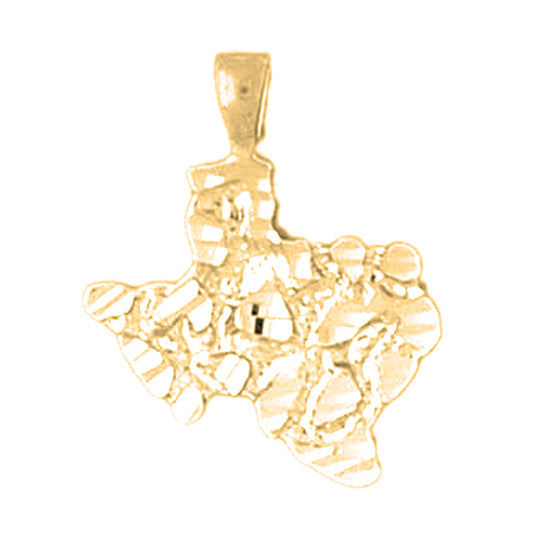 Yellow Gold-plated Silver Texas Pendant