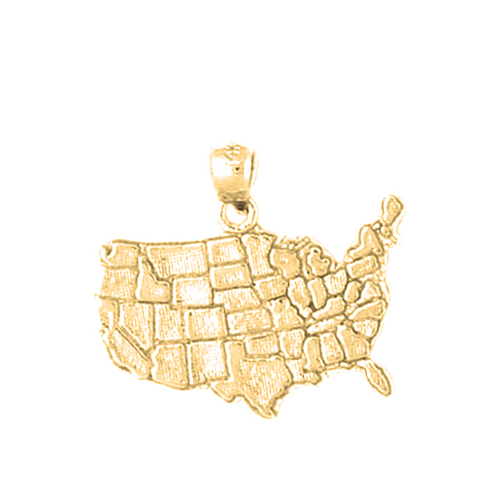 Yellow Gold-plated Silver Australia Pendant