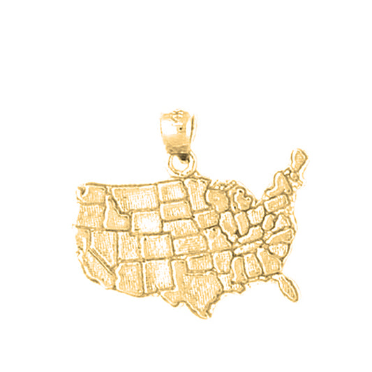 Yellow Gold-plated Silver Australia Pendant