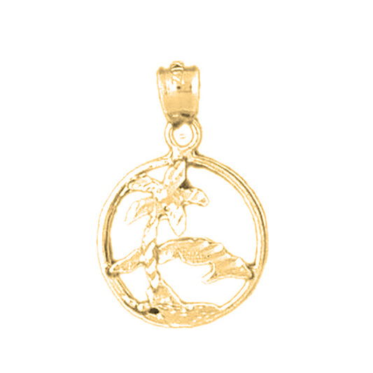 Yellow Gold-plated Silver Cuba Pendant