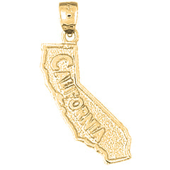 Yellow Gold-plated Silver California Pendant