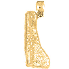 Yellow Gold-plated Silver Delaware Pendant