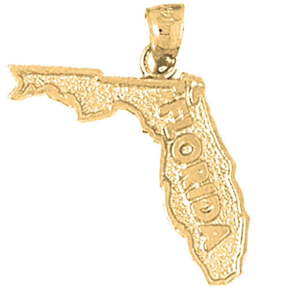 Yellow Gold-plated Silver Florida Pendant