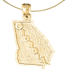 Sterling Silver Georgia Pendant (Rhodium or Yellow Gold-plated)