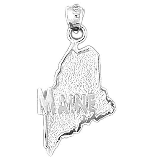 Sterling Silver Maine Pendant