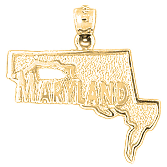 Yellow Gold-plated Silver Maryland Pendant