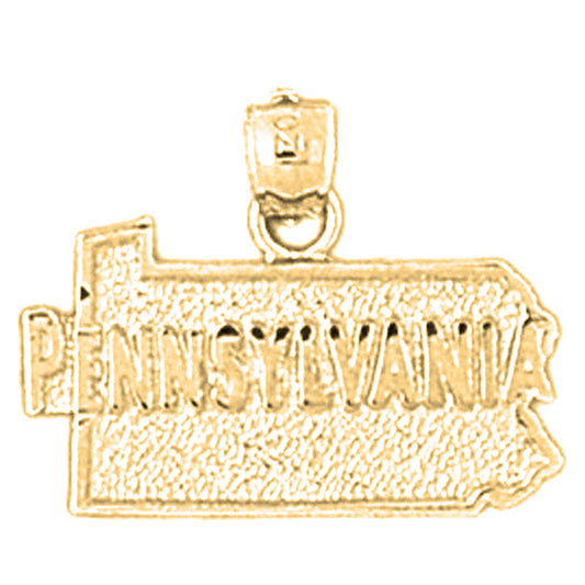 Yellow Gold-plated Silver Pennsylvania Pendant