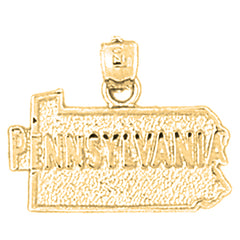 Yellow Gold-plated Silver Pennsylvania Pendant