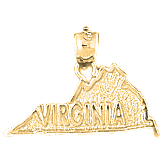 Yellow Gold-plated Silver Virginia Pendant