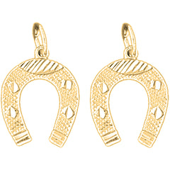 14K or 18K Gold 21mm Horseshoe Earrings