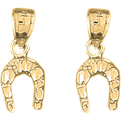 14K or 18K Gold 18mm Horseshoe Earrings