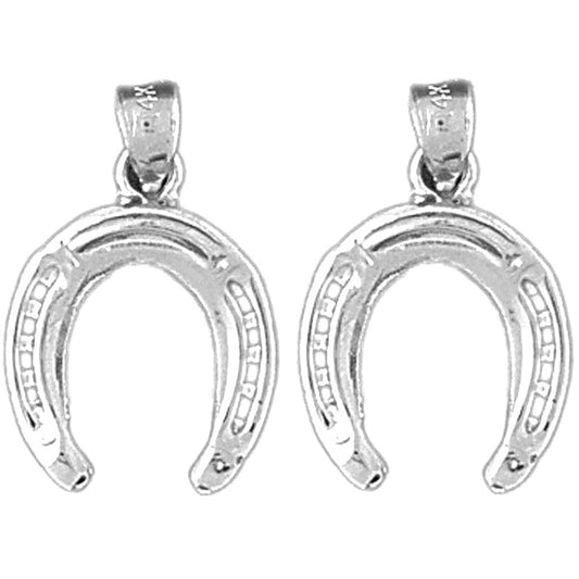 Sterling Silver 21mm Horseshoe Earrings