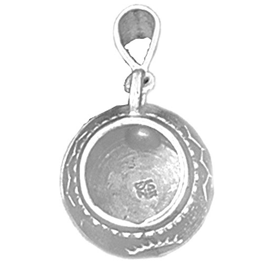 Sterling Silver 3D Indian Pottery Pendant