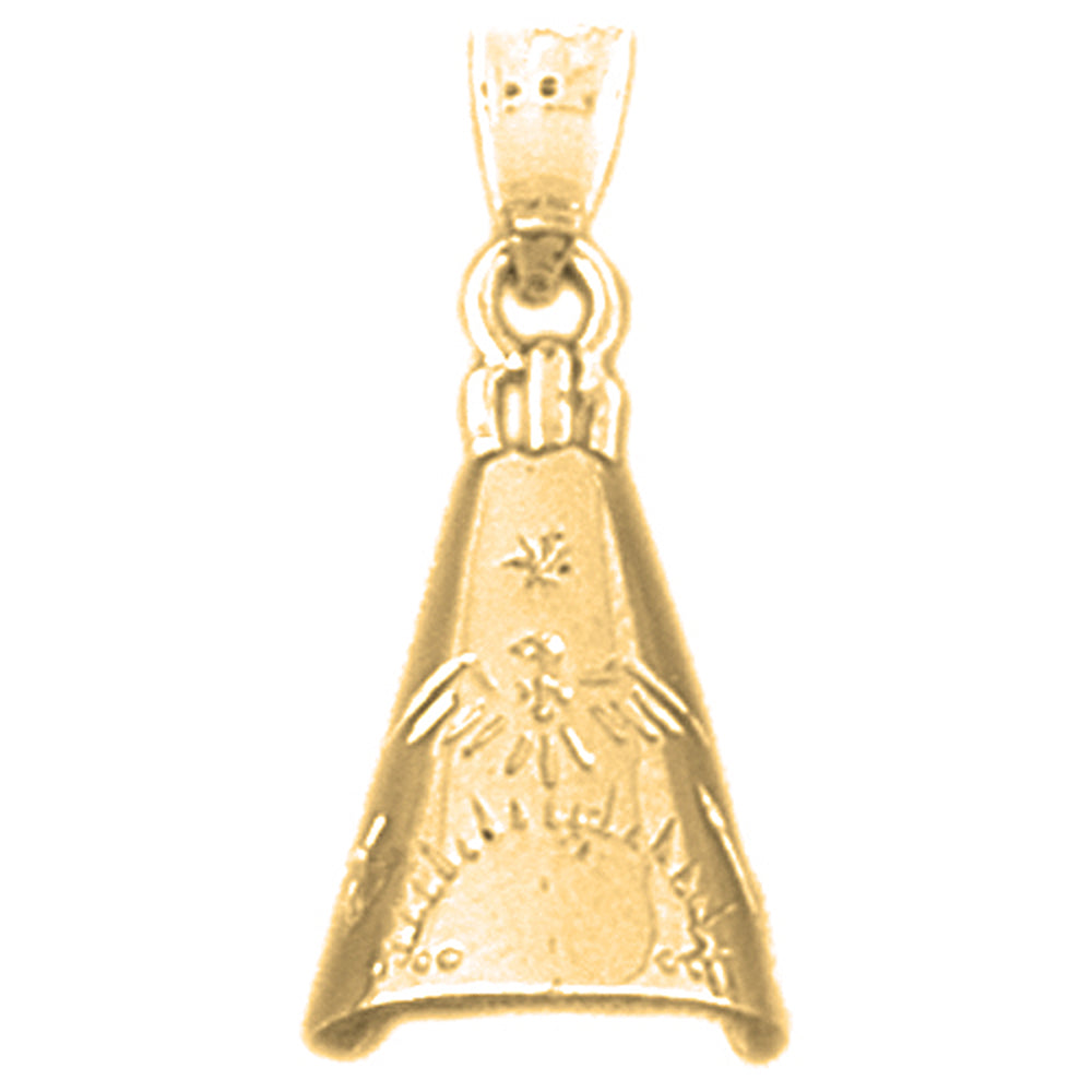 Yellow Gold-plated Silver Teepee Pendant