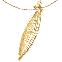 Sterling Silver 3D Canoe Pendant (Rhodium or Yellow Gold-plated)
