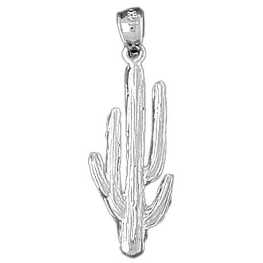 Sterling Silver Cactus Pendant
