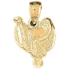 Yellow Gold-plated Silver Saddle Pendant