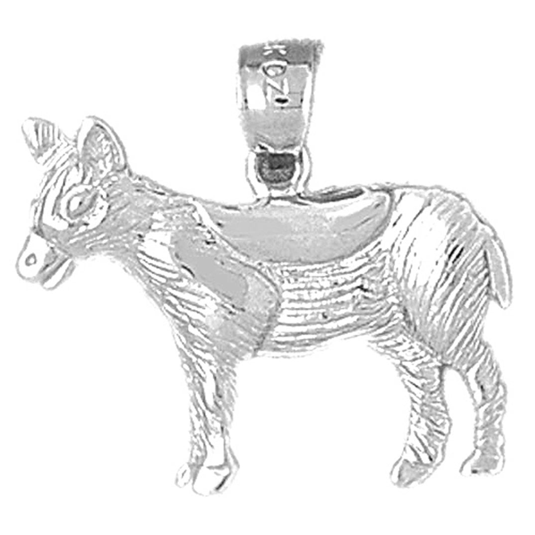 Sterling Silver Steer Head Pendant