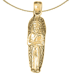 Sterling Silver Indian Pendants (Rhodium or Yellow Gold-plated)
