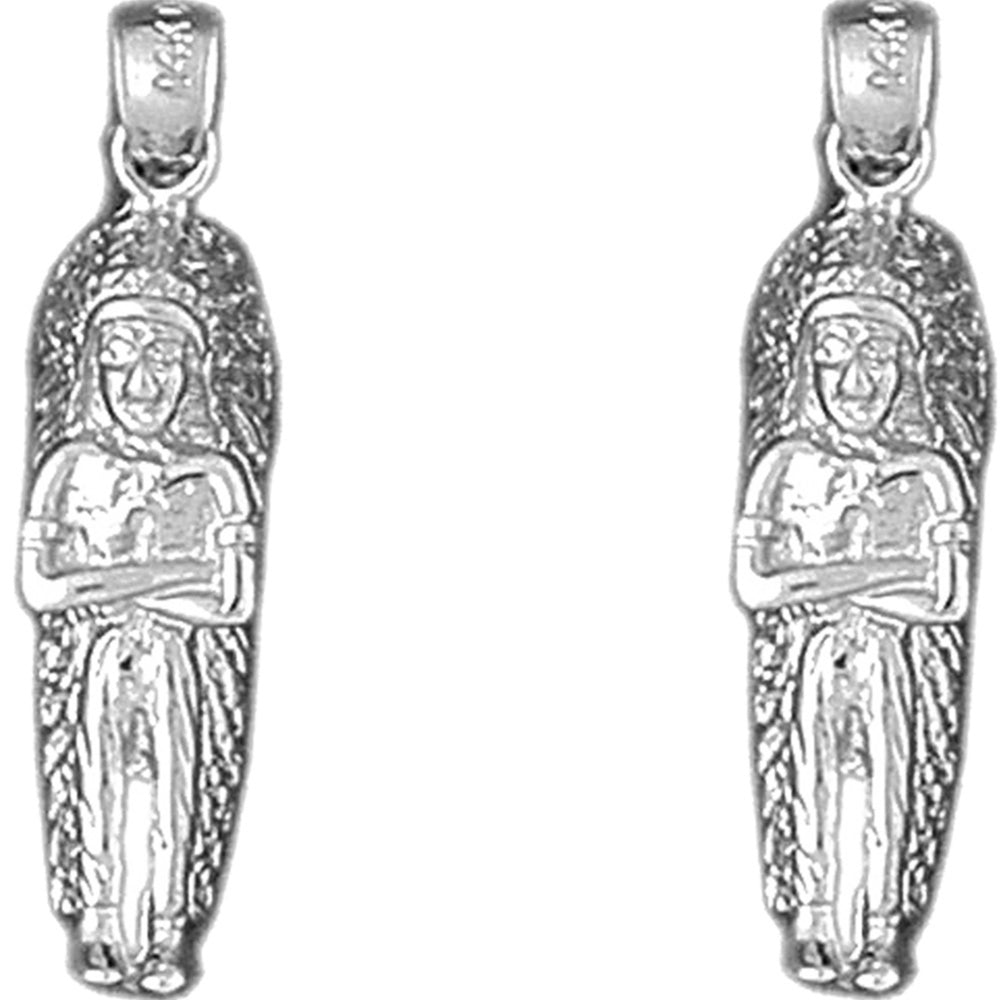 Sterling Silver 30mm Indian Earrings