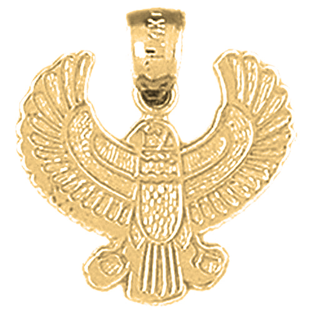 Yellow Gold-plated Silver Indian Eagle Pendants