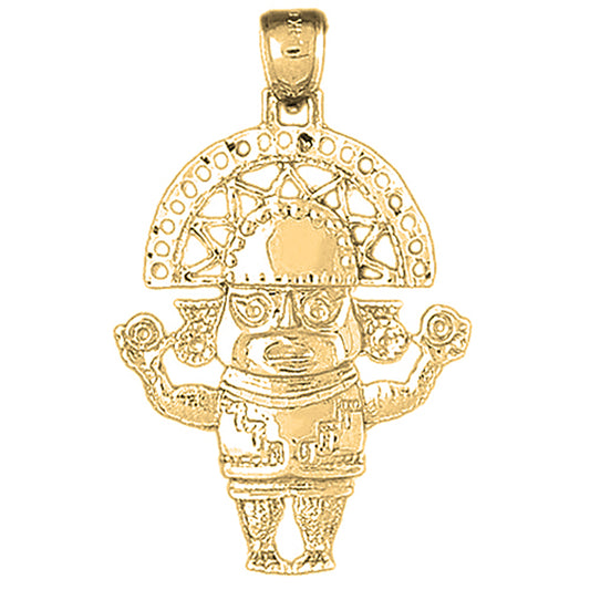 Yellow Gold-plated Silver Indian Symbols Pendants