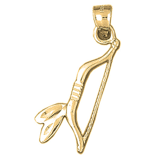 Yellow Gold-plated Silver Bow Pendant