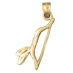 Yellow Gold-plated Silver Bow Pendant