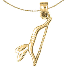 Sterling Silver Bow Pendant (Rhodium or Yellow Gold-plated)