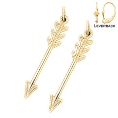 14K or 18K Gold Arrow Earrings
