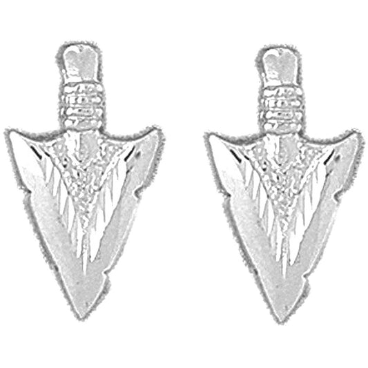 Sterling Silver 19mm Arrowhead Earrings