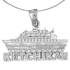 Colgantes Ketchikan de plata de ley (bañados en rodio o oro amarillo)