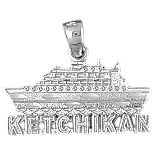 14K or 18K Gold Ketchikan Cruise Ship Pendant