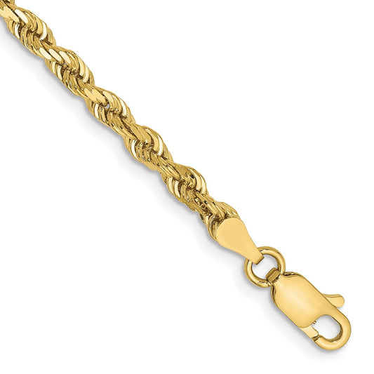 10K Yellow Gold 3.35mm Diamond-cut Quadruple Rope Chain