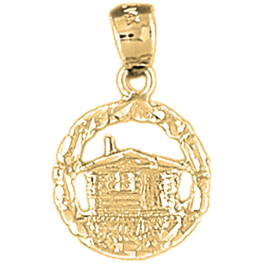 Yellow Gold-plated Silver Cottage Pendants