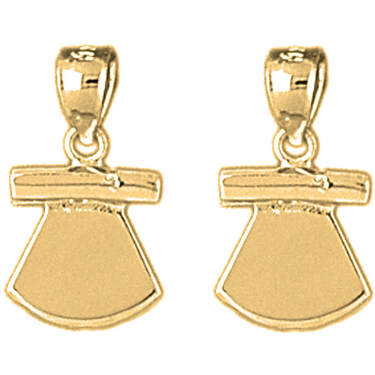 Yellow Gold-plated Silver 19mm Alaskan Fileting Earrings