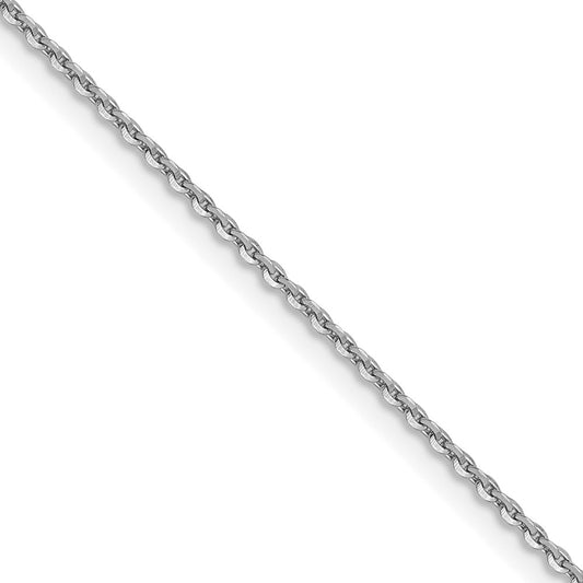 10K White Gold 1.0mm Diamond-cut Cable Chain