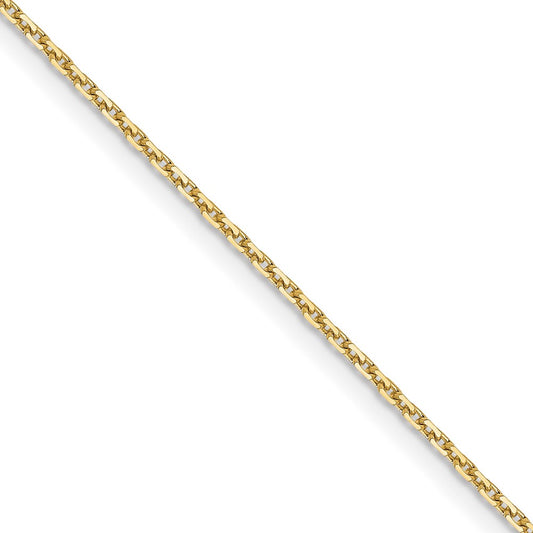 10K Yellow Gold 1.05mm Diamond-cut Cable Chain