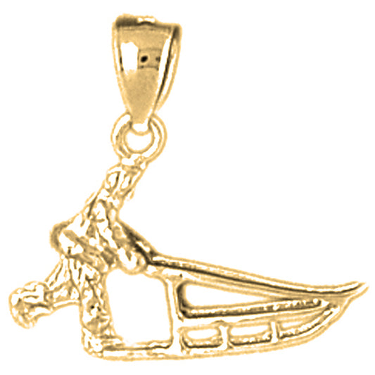 Yellow Gold-plated Silver Sled Pendants