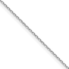 10K White Gold .8mm Diamond-cut Cable with Lobster Clasp Chain