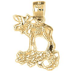 Yellow Gold-plated Silver Mouse Pendants