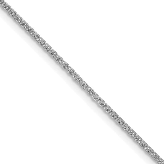 10K White Gold 1.25mm Diamond-cut Spiga Chain
