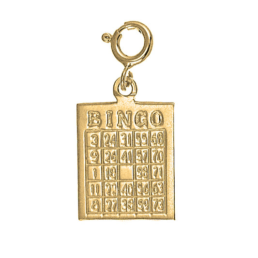 Yellow Gold-plated Silver Bingo Pendant