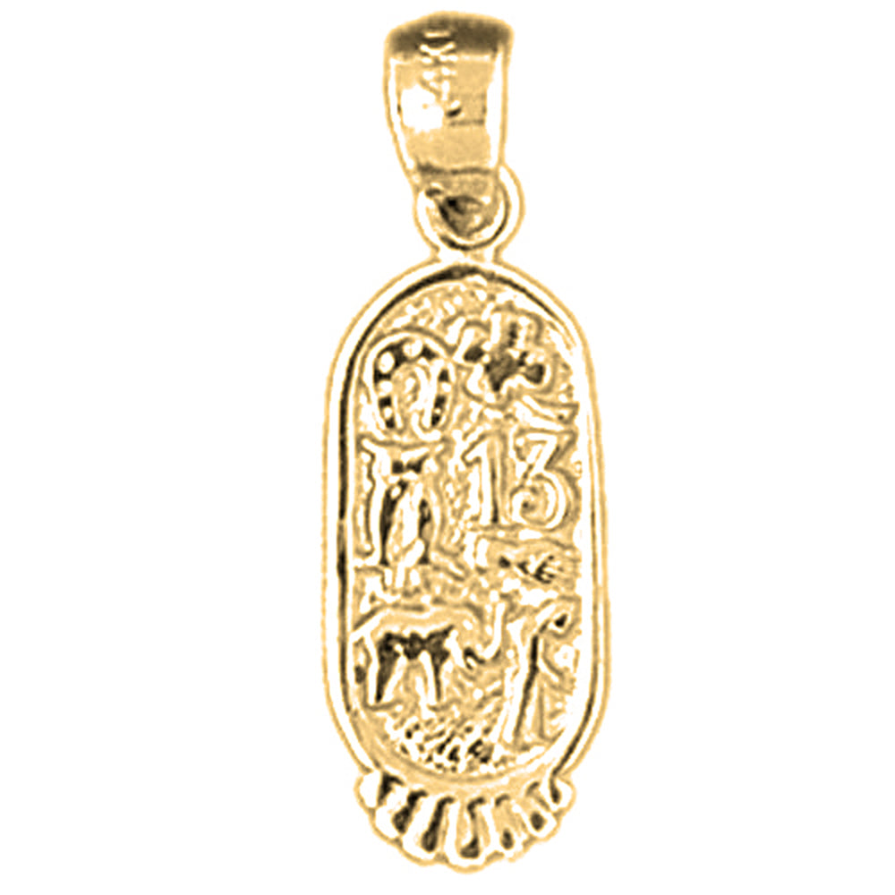 Yellow Gold-plated Silver Good Luck Charms Pendant