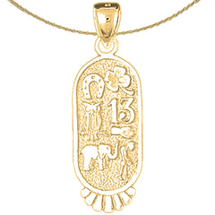 Sterling Silver Good Luck Charms Pendant (Rhodium or Yellow Gold-plated)