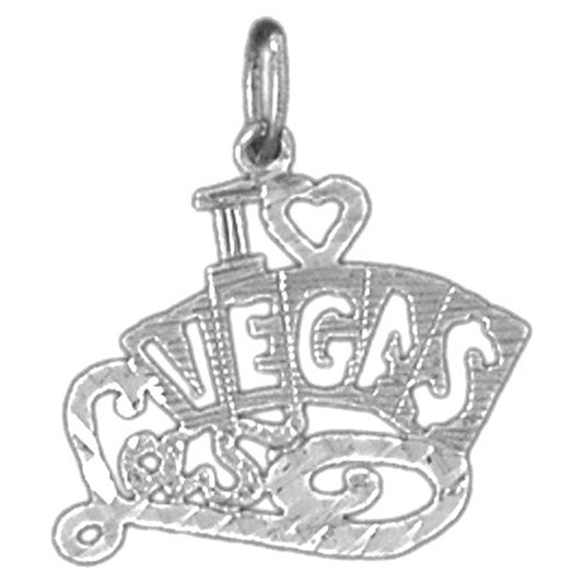 Sterling Silver I Love Las Vegas Pendant