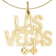 Colgante Las Vegas de plata de ley (bañado en rodio o oro amarillo)