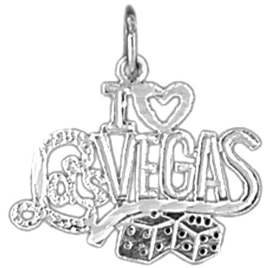 Sterling Silver I Love Las Vegas Pendant